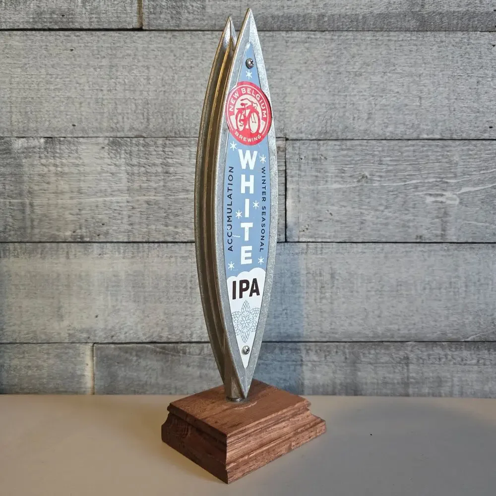 New Belgium Brewing White Winter Seasonal IPA Metal Aluminum 11” Beer Tap Handle